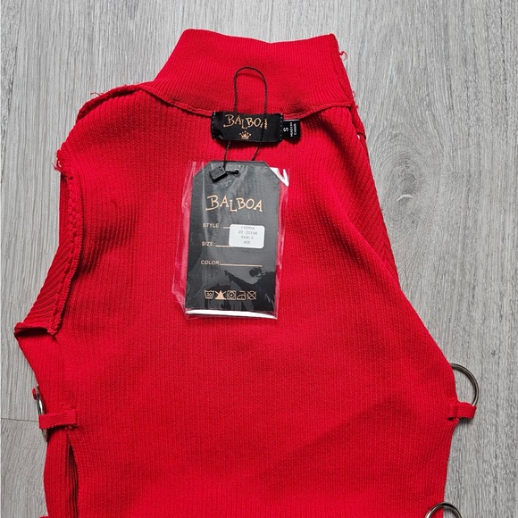 Women’s Balboa Red long sleeve Top Sz S - Picture 6 of 7